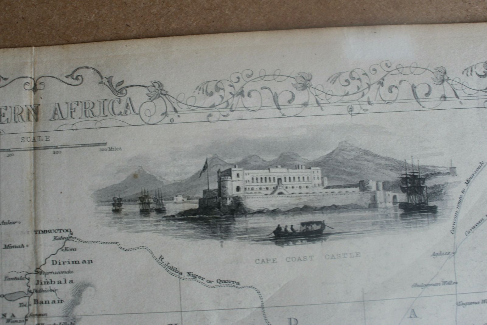 'Western Africa' Map Drawn And Engraved By J. Rapkin; Vignette Illustrations Drawn By H Winkles & Engraved By E Radclyffe. Published By John Tallis & photo for sale