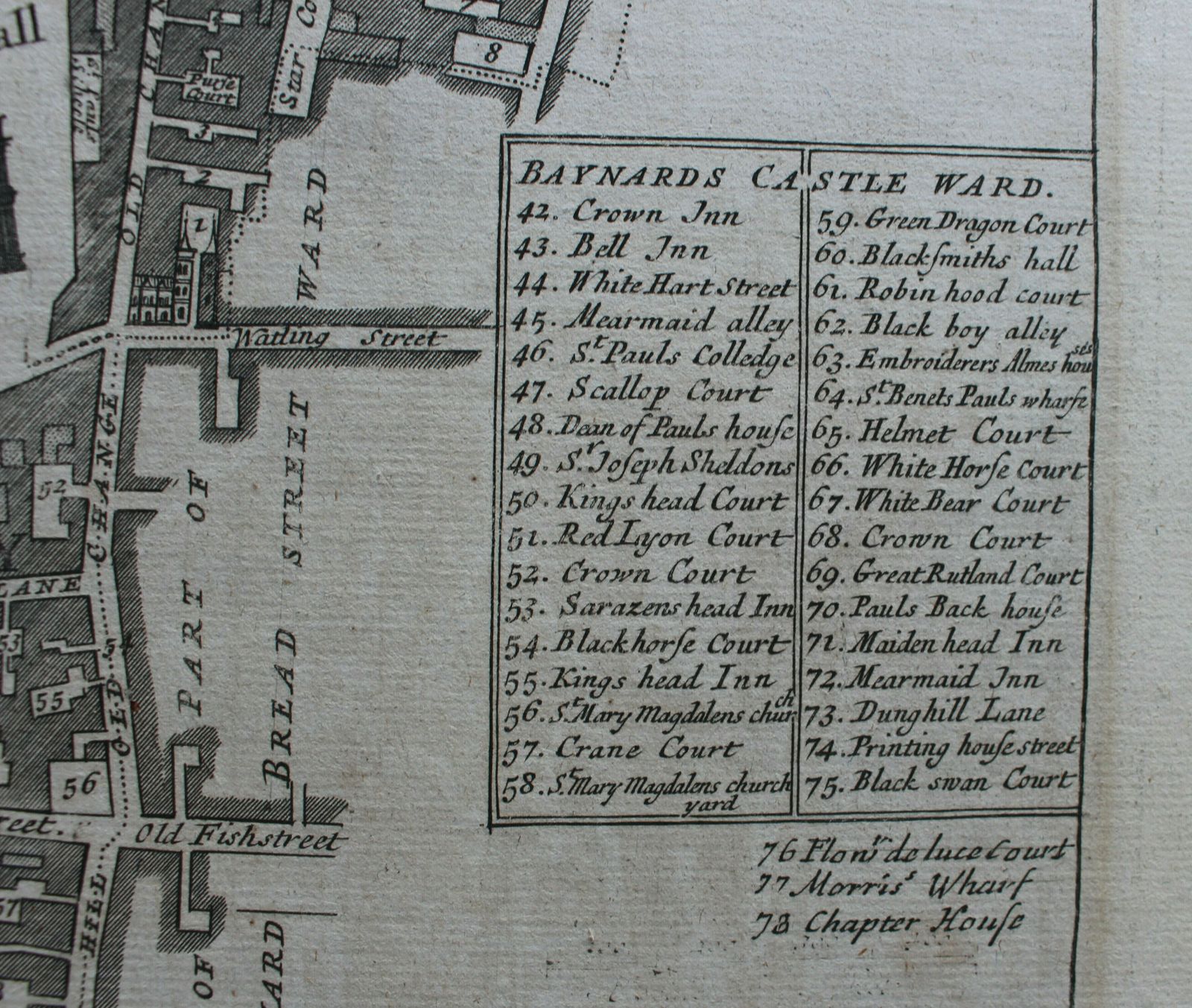 ‘The Wards Of Farington Within And Baynards Castle With Its Divisions Into Parishes, Taken From The Last Survey, With Corrections’ photo vinterior
