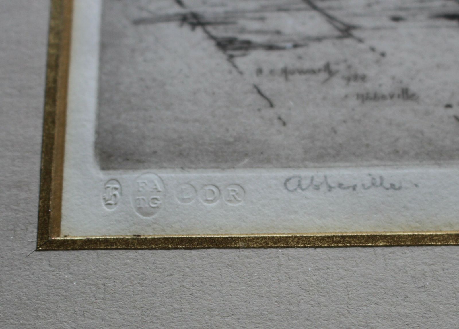 Abbeville ~ Superb Framed Signed Etching By The Listed Artist Albany E Howarth (1872   1936) photo 200.0