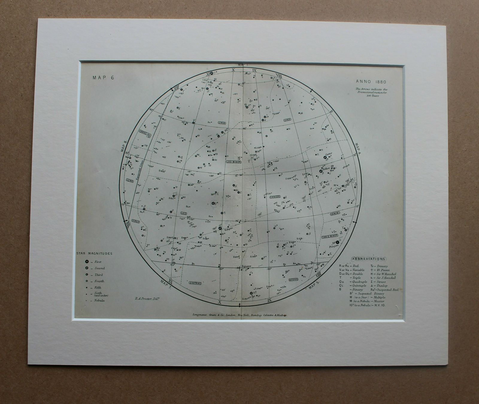 Set Of 12, 19th Century Star And Astronomical Charts By Richard A Proctor photo buy