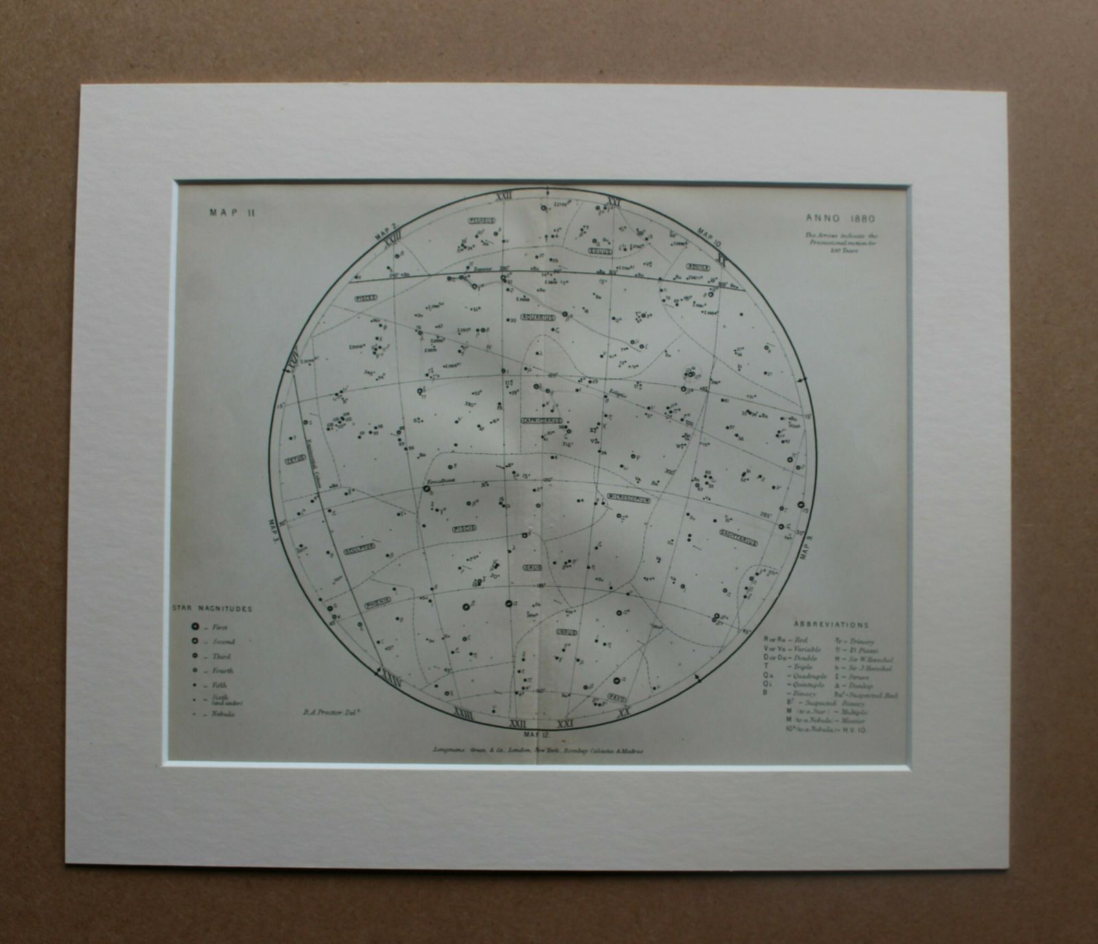 280.0 Set Of 12, 19th Century Star And Astronomical Charts By Richard A Proctor photo