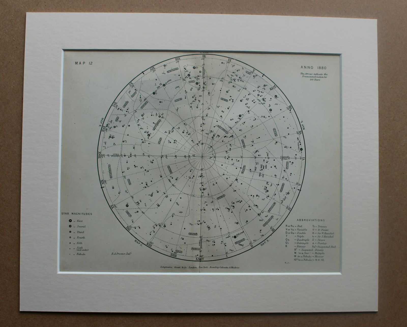 photo vinterior Set Of 12, 19th Century Star And Astronomical Charts By Richard A Proctor