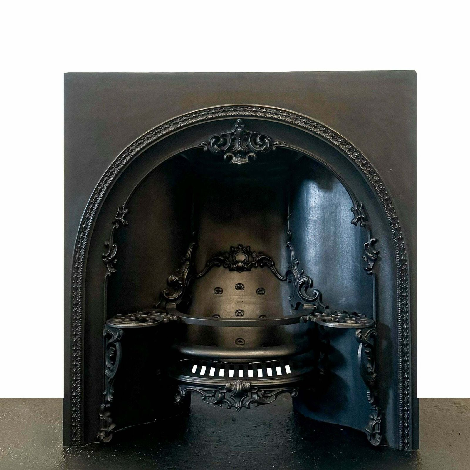 Antique Early Victorian Cast Iron Arched Insert