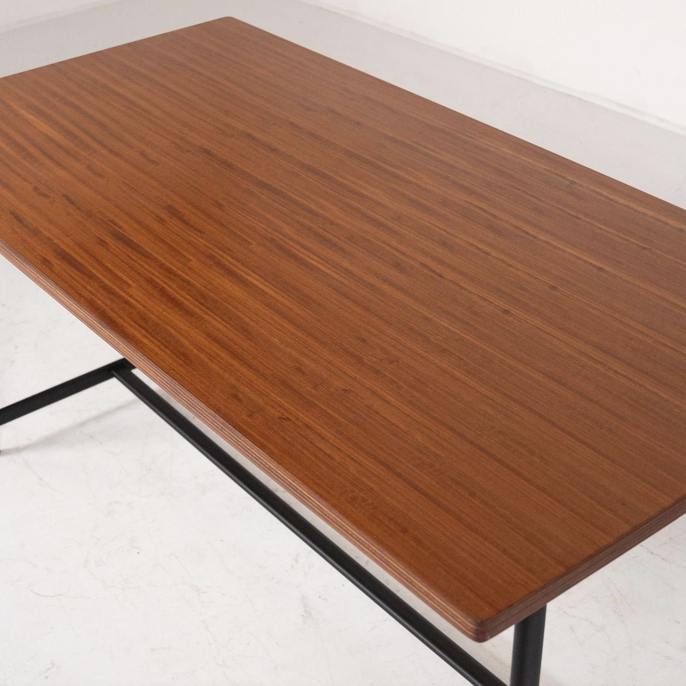 Mid Century Wooden Desk By Jules Wabbes, Belgium, 1960s photo for sale