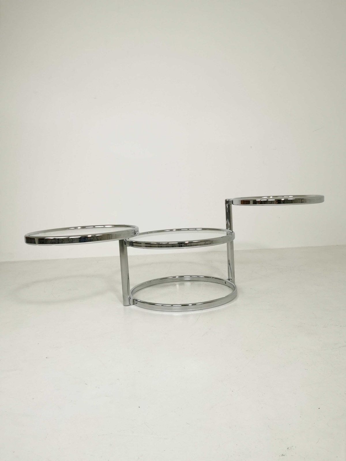 Bauhaus Mid Century Swivel Coffee Table In The Design Of Milo Baughman photo vinterior