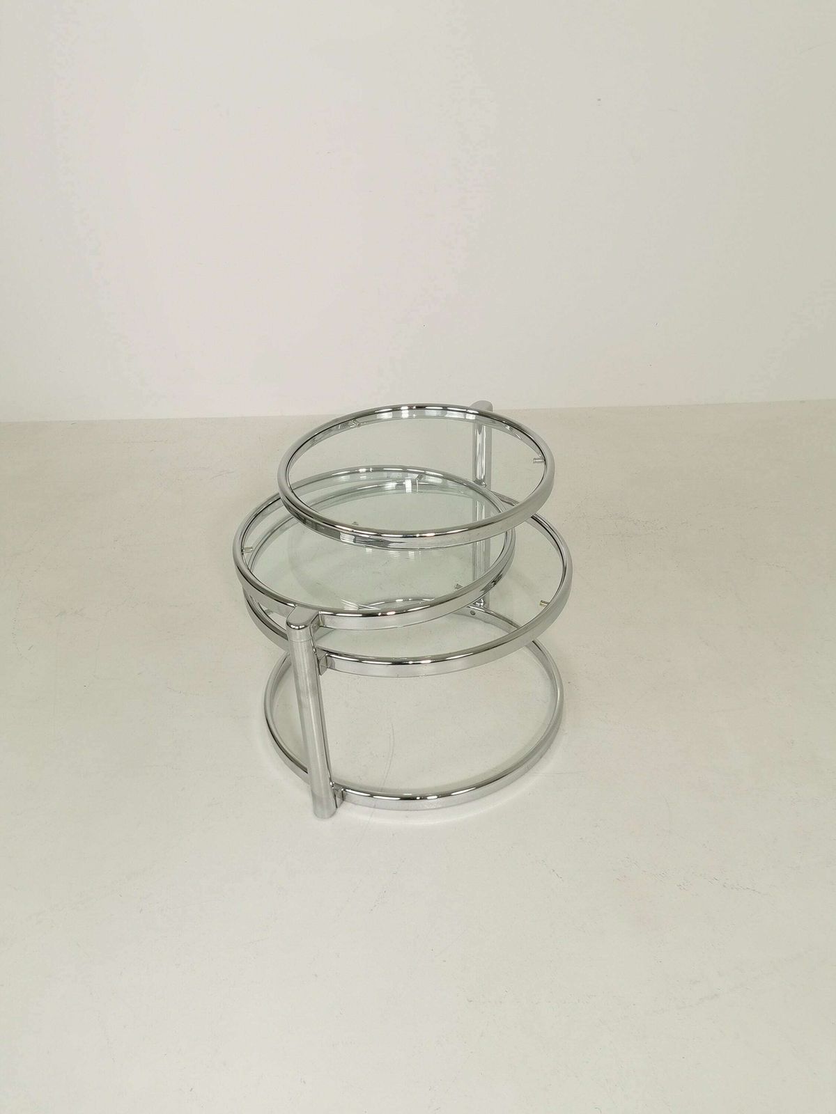 photo furniture Bauhaus Mid Century Swivel Coffee Table In The Design Of Milo Baughman
