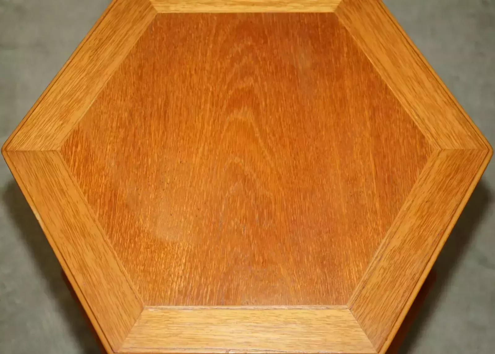 Furniture Fine Pair Of Vintage Hexagonal Side End Tables With Chippendale Bamboo Pillars photo