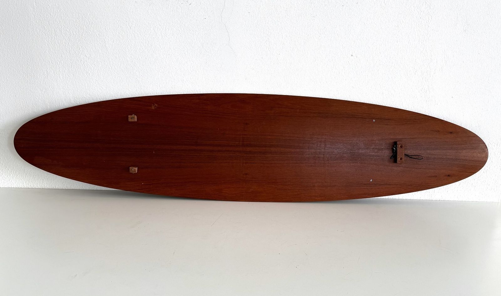 1000.0 Italian Designer Teak Bentwood Wall Mirror, 1950s photo