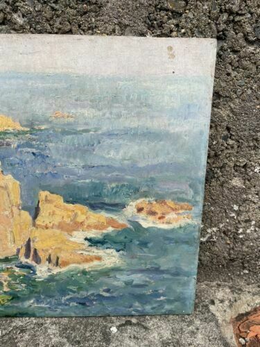 Denton Hawley Original Signed Seascape Oil On Board Painting Art Work photo Art