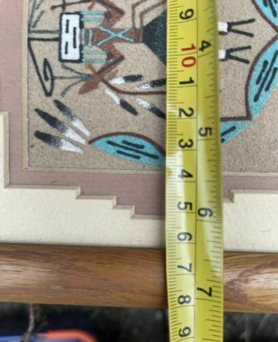 Art Vintage Rare Framed Native American Navajo Sand Painting Art #2 photo