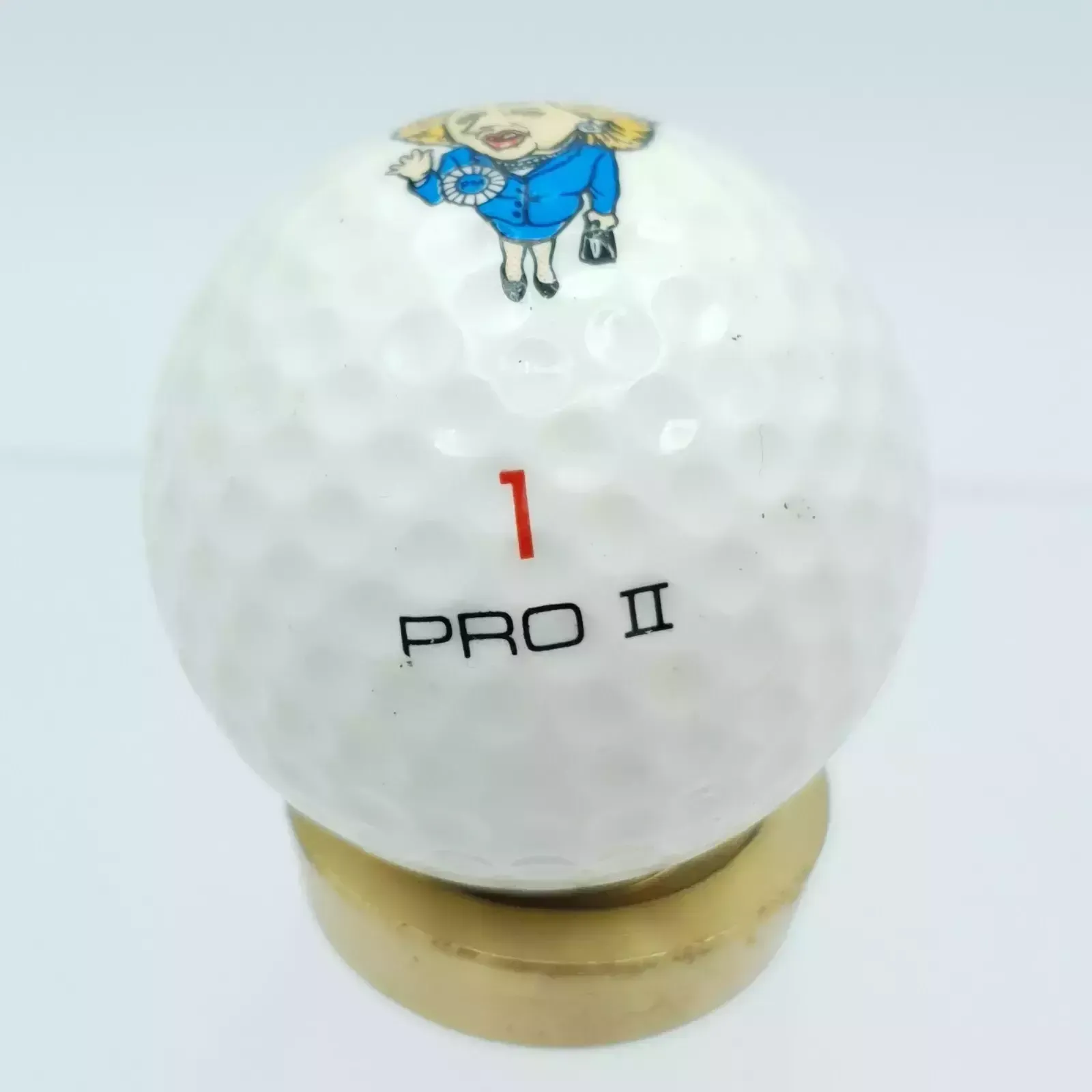 Mega Rare Margaret Thatcher Golf Ball Spalding Pro II Miners' Strike 1984 1985 photo for sale