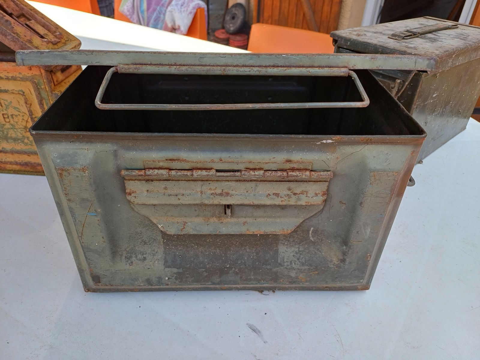 3 Militaria Ammo Boxes, 1940s, Vintage photo vinterior