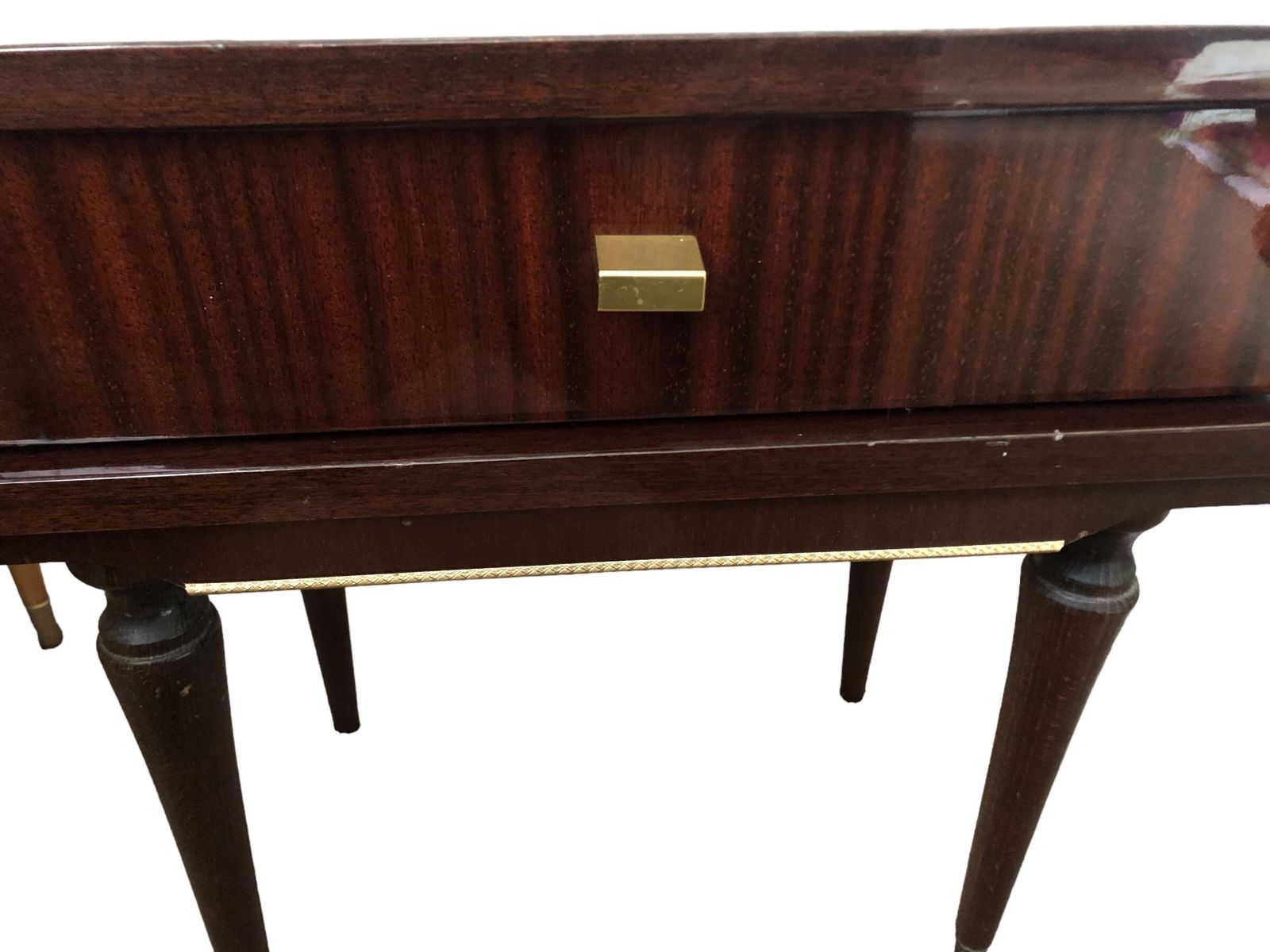 French Macassar Ebony Mid Century Table photo Furniture