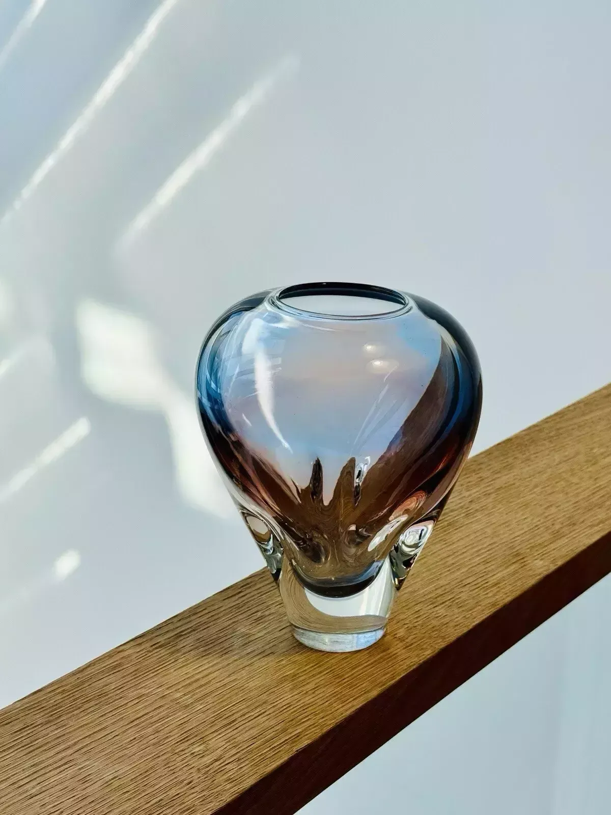 Czechoslovakian Moser Vladimir Mika Bohemian Art Glass Vase Mstisov Glassworks photo Home Decor