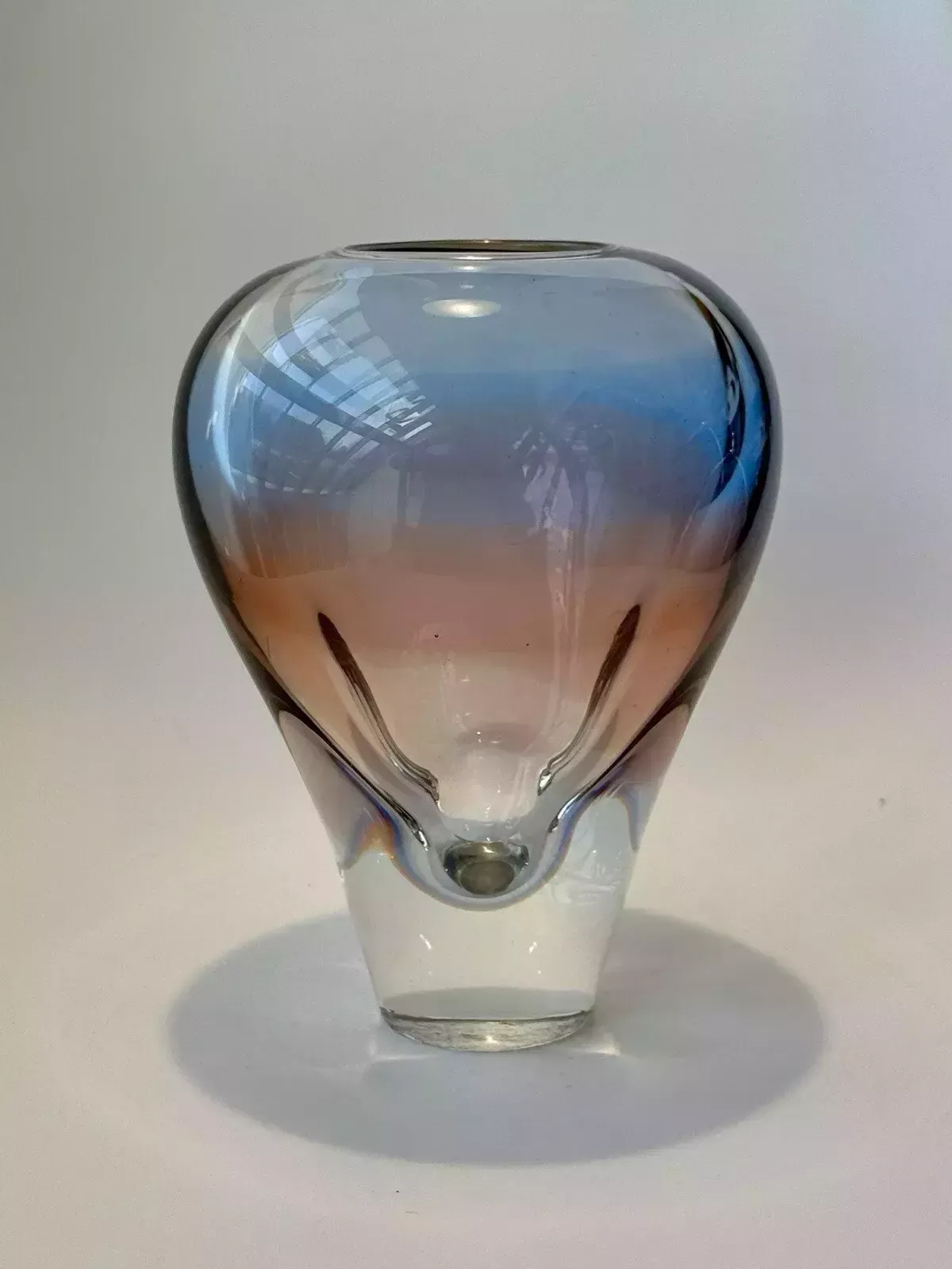 photo furniture Czechoslovakian Moser Vladimir Mika Bohemian Art Glass Vase Mstisov Glassworks