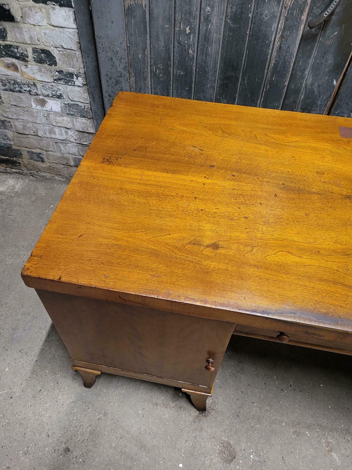 Antique Early 20th Century Art Deco Walnut Executive Desk Writing Desk photo buy