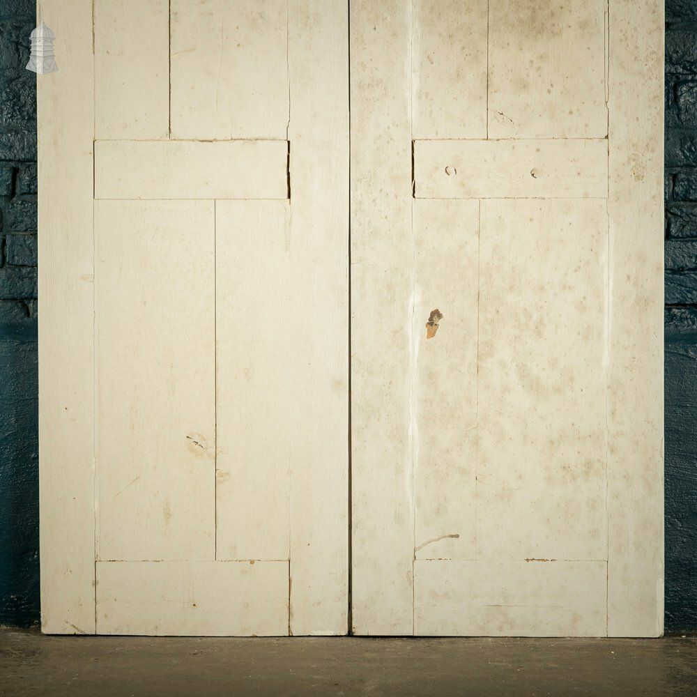 Pine Cupboard Doors, White Painted 2 Moulded Pannels photo 120.0