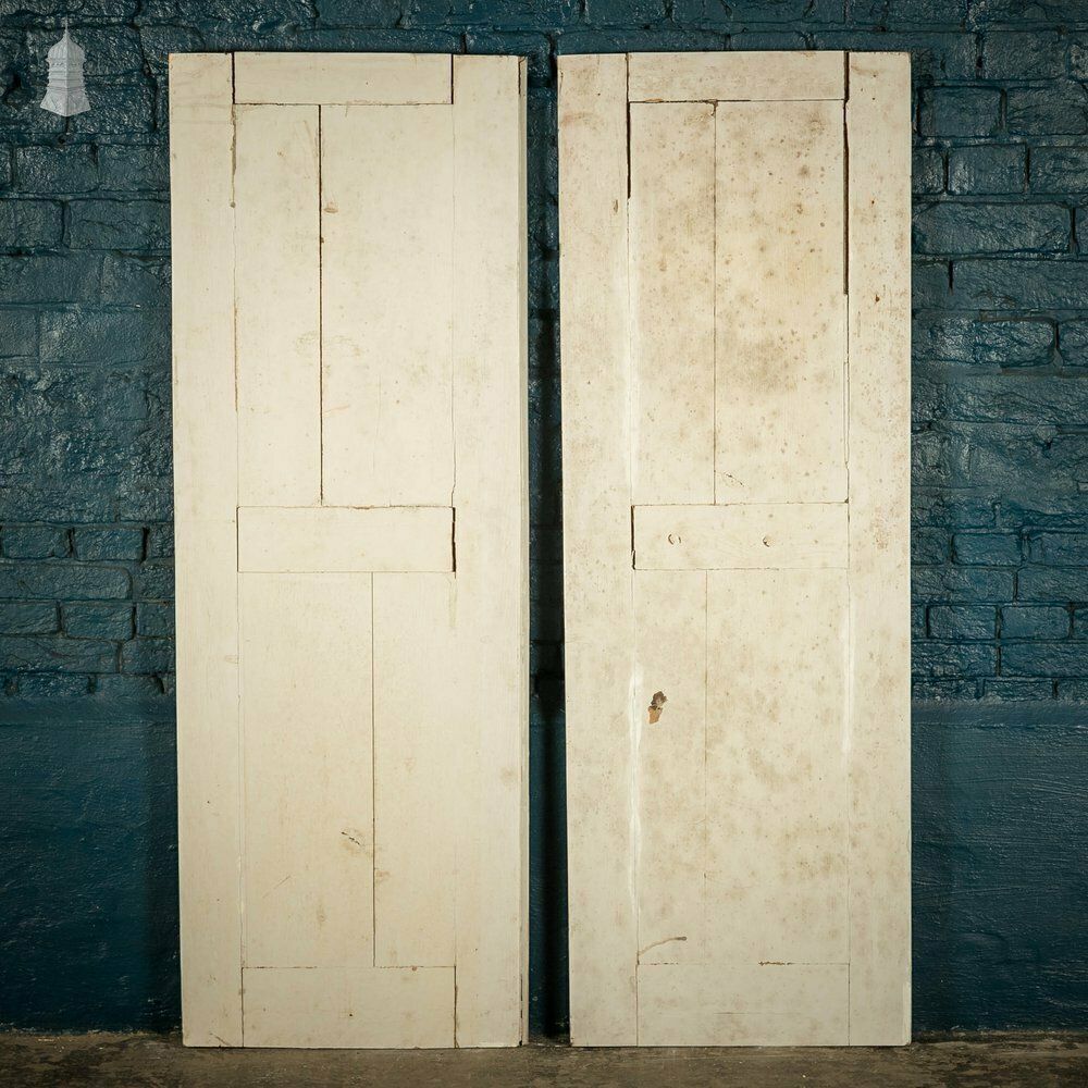 Home Fixtures Pine Cupboard Doors, White Painted 2 Moulded Pannels photo