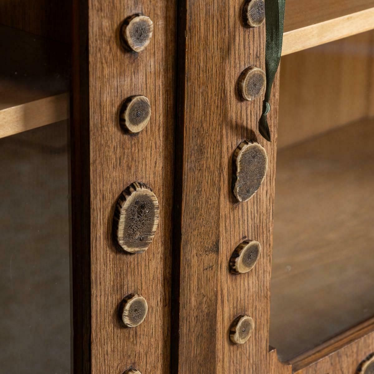 Furniture Antique 20th Century German Black Forest Oak & Antler Cabinet C.1900 photo