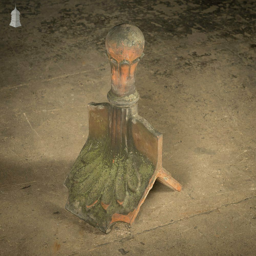 Ball Top Ridge Finial, Weathered Terracotta photo furniture