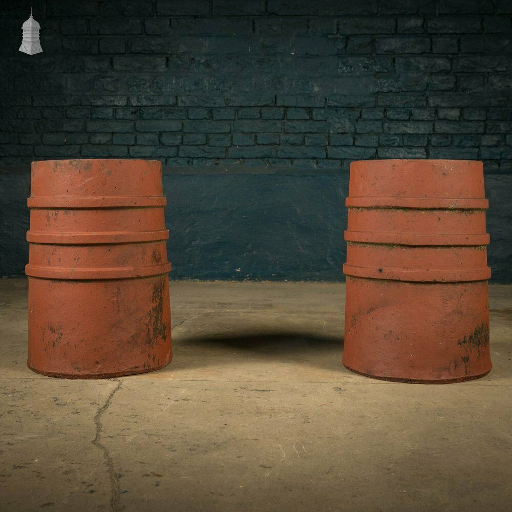 Garden Decor Chimney Pot Planters, Pair photo