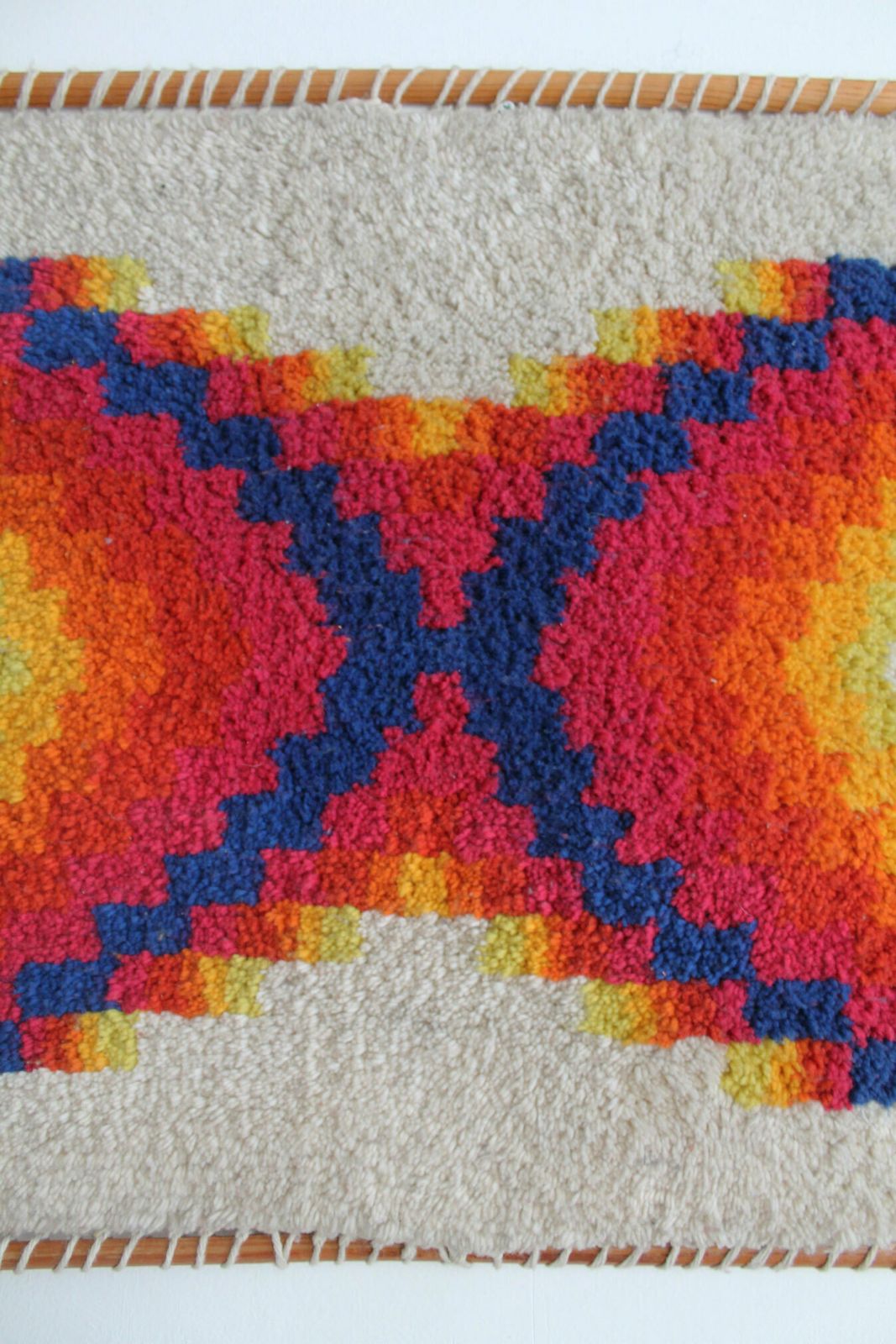 1960's Mid Century Decorative Wall Rug photo vintage