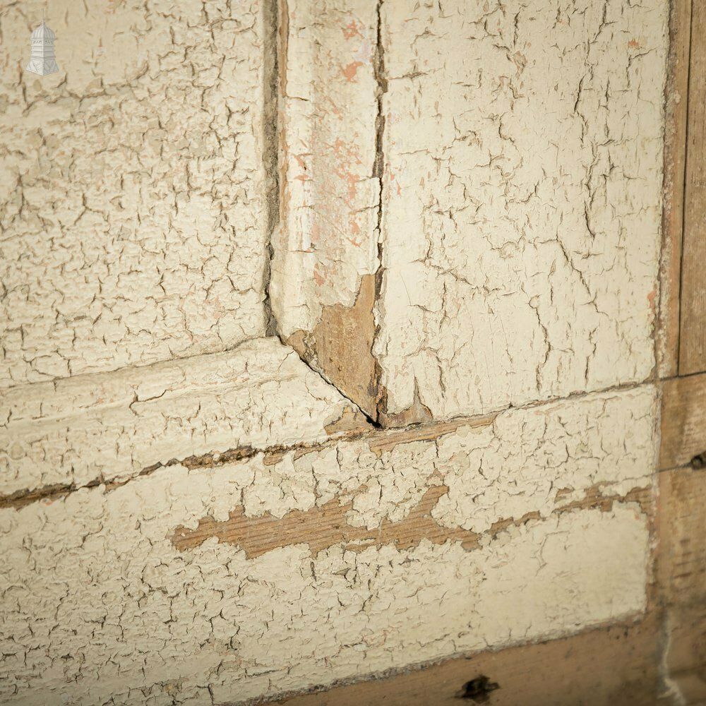Moulded Pine Panelling, Distressed White Paint Finish