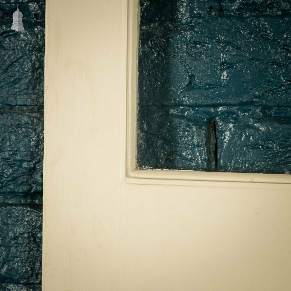 Half Glazed Door, 4 Panel White Painted photo vinterior