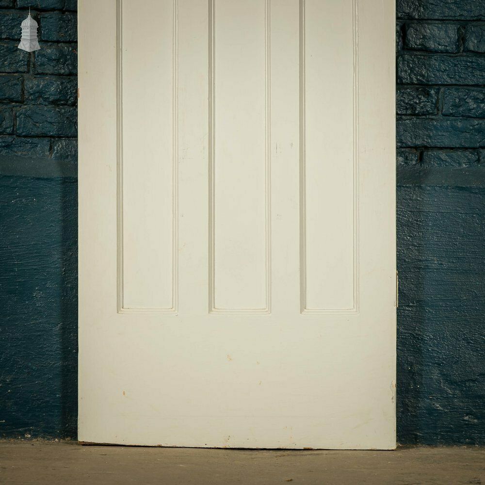 photo vinterior Half Glazed Door, 4 Panel White Painted