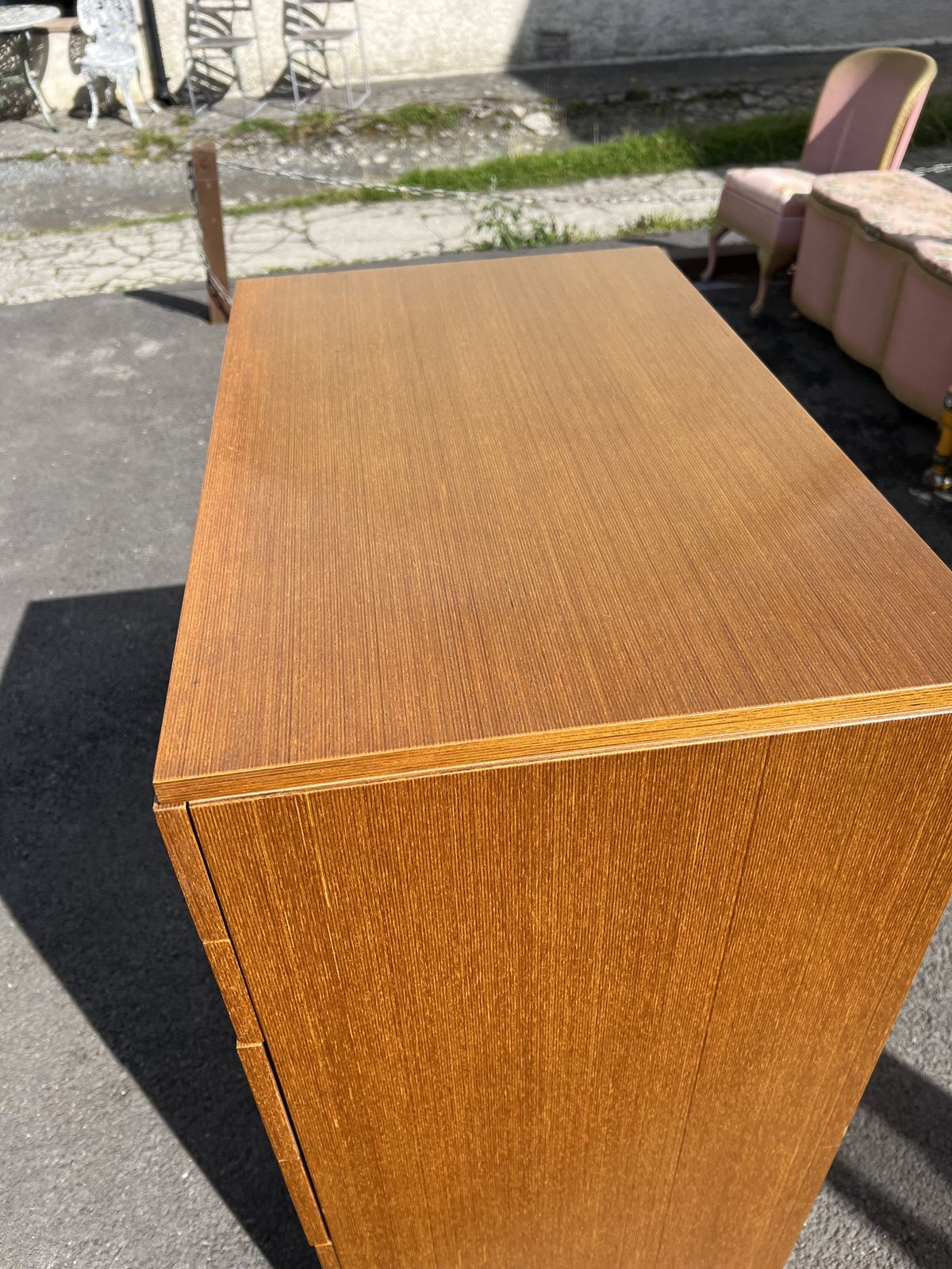 photo furniture Mid Century Teak Tallboy By Stonehill  6 Graduated Drawers