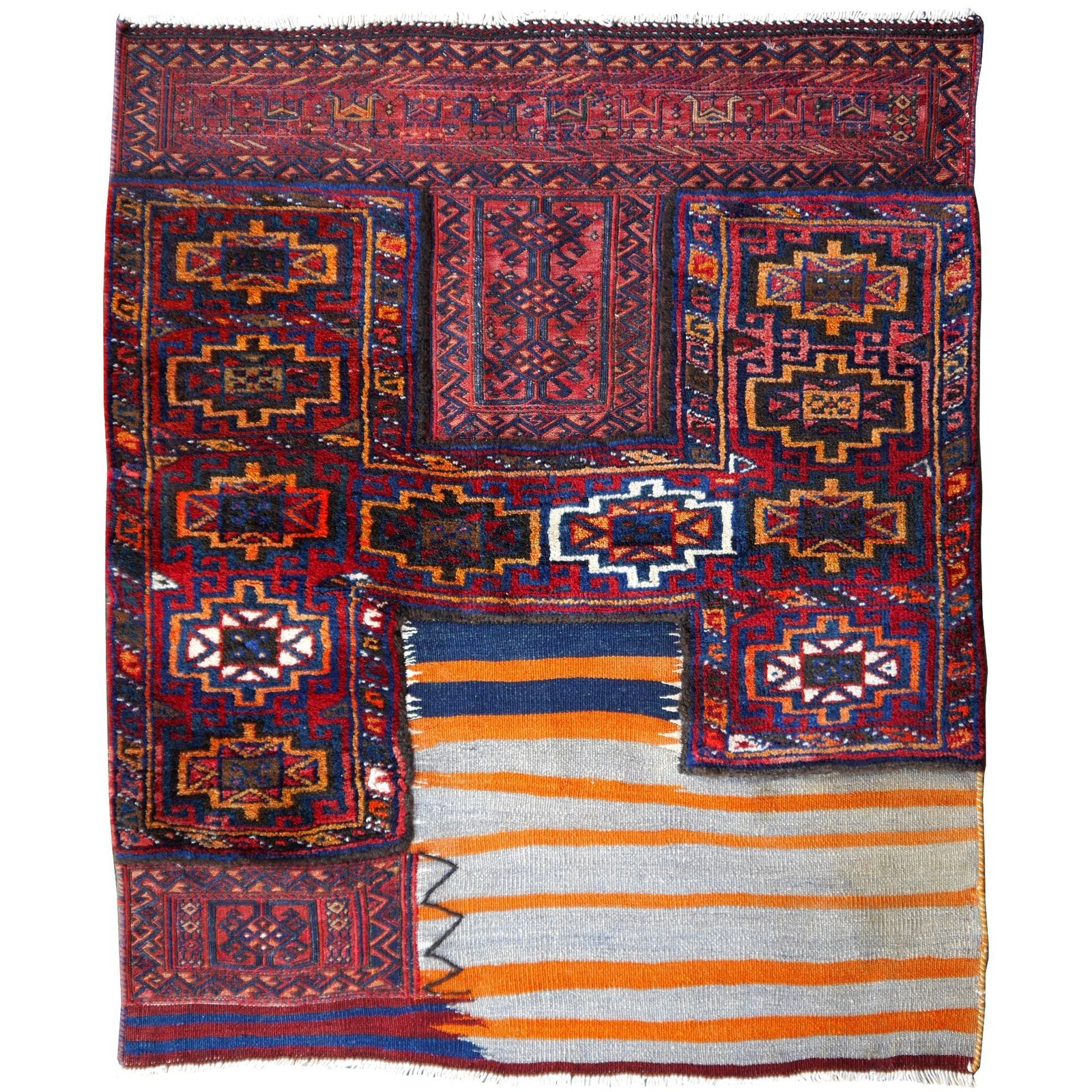 Tribal Soumak Saddle Blanket Vintage Sumak