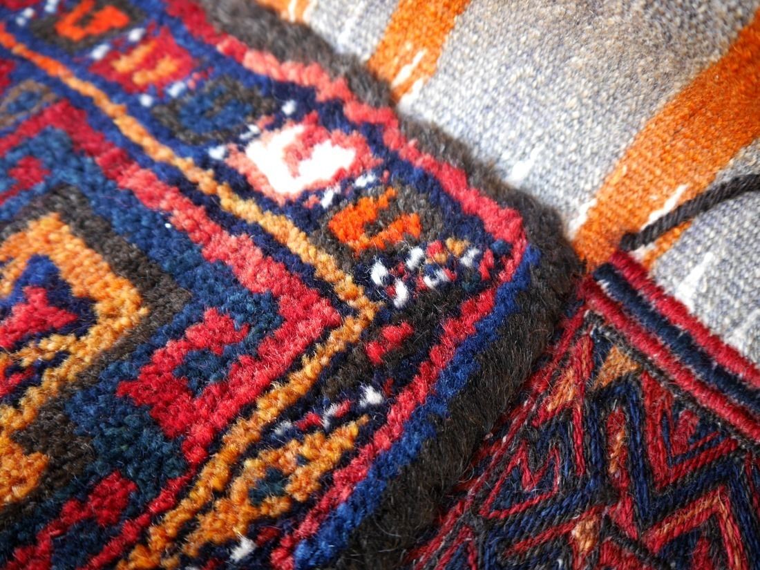 photo for sale Tribal Soumak Saddle Blanket Vintage Sumak