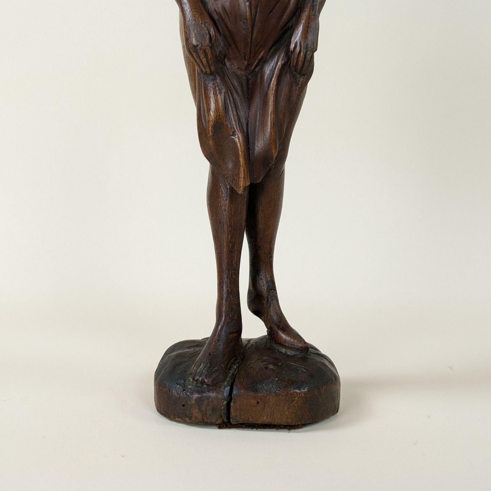 Antique French Carved Wood Female Brothel Statue, Old Erotic Wooden Figurine, Curiosa Statuette Curiosity Collector, Brothel Sign photo vinterior