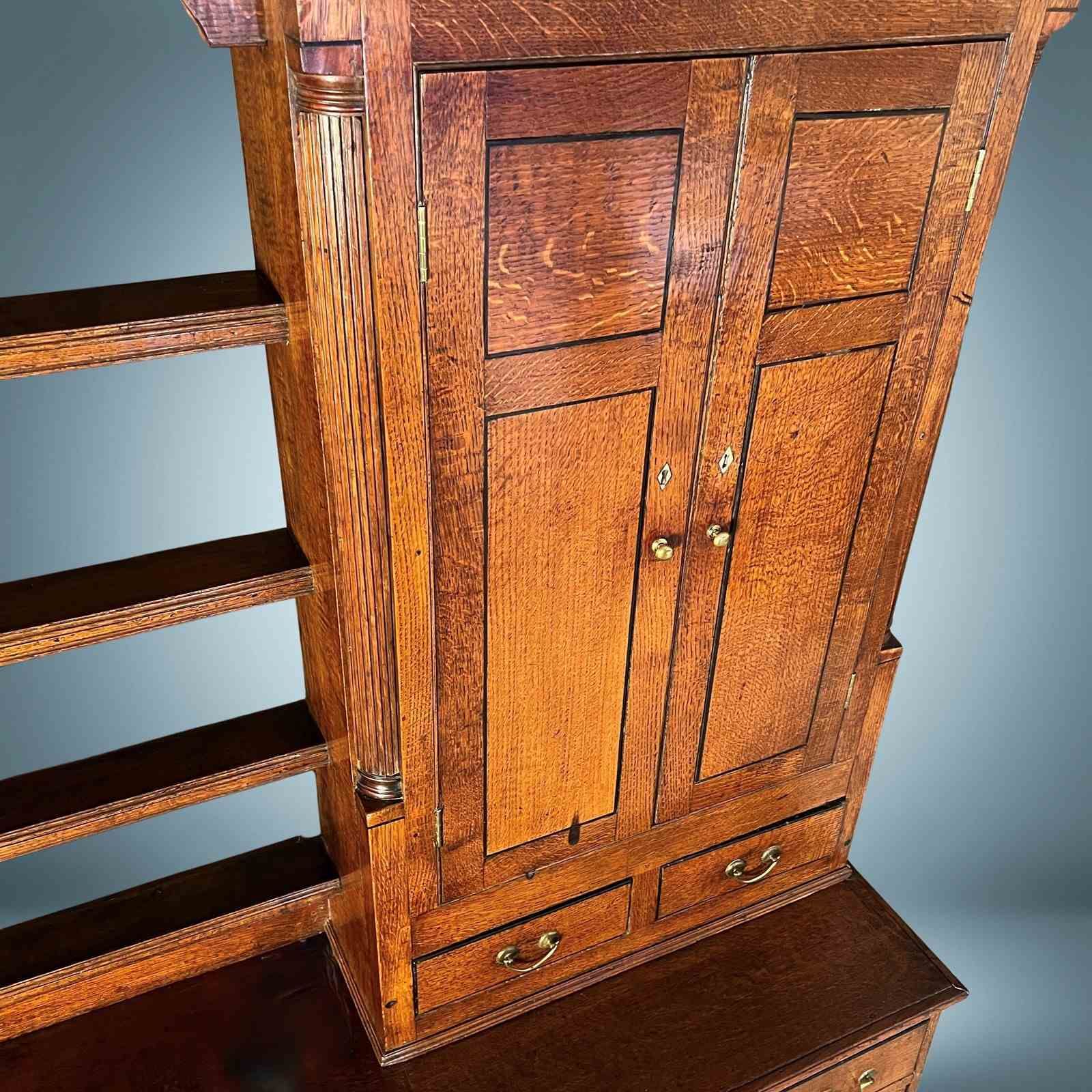 A Georgian Oak Estate Or Housekeepers Cupboard photo vintage