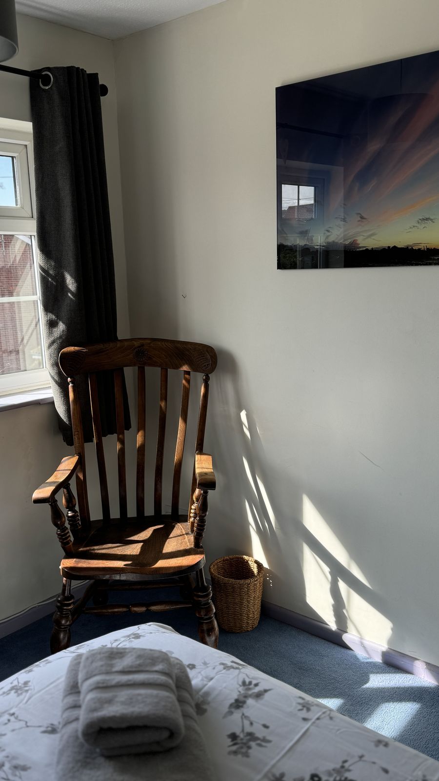 Antique Wooden High Back Farmhouse Chair photo furniture
