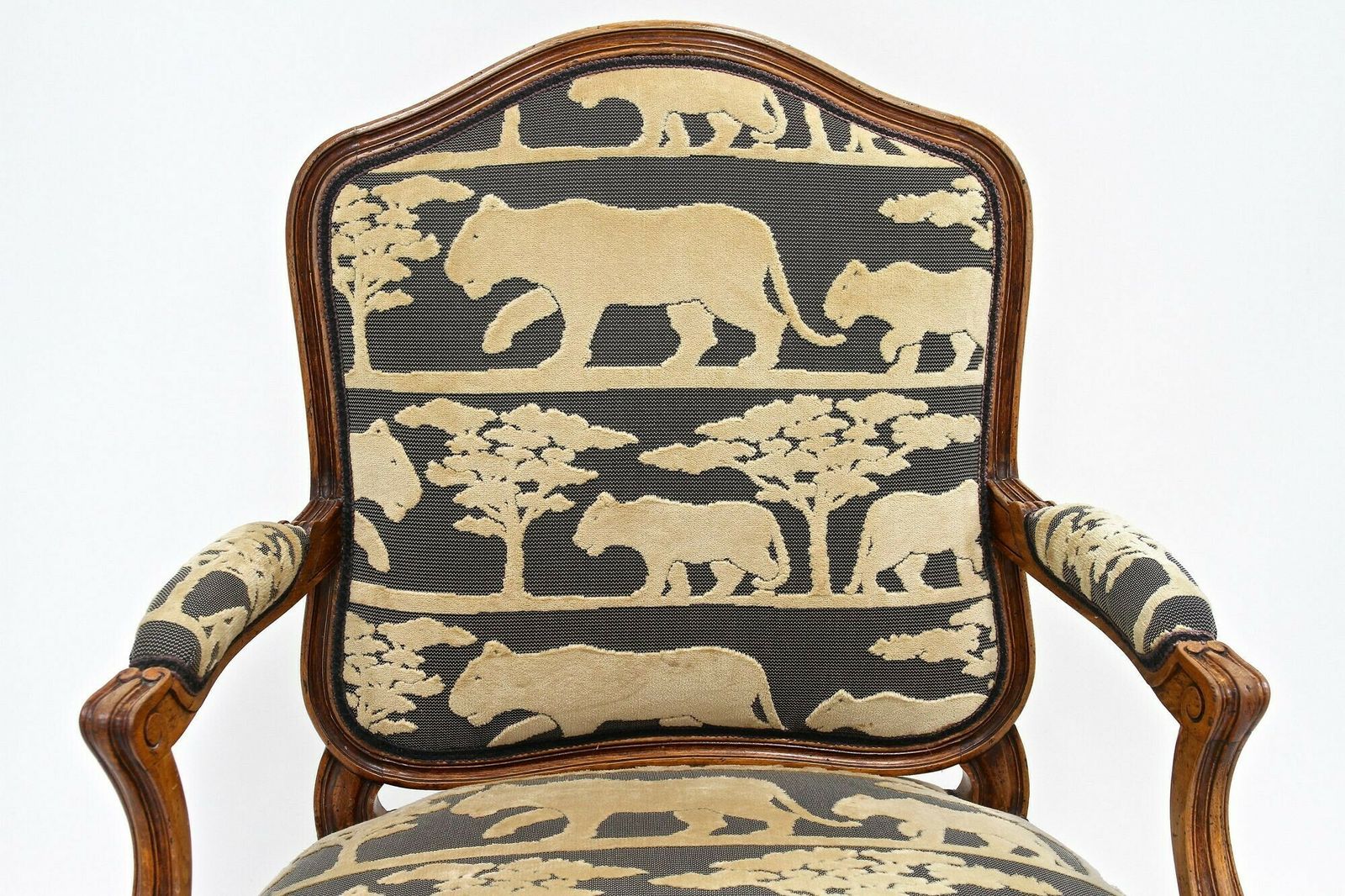 19th Century Nutwood Armchair, Handcarved, At Ca. 1880 photo 1890.0