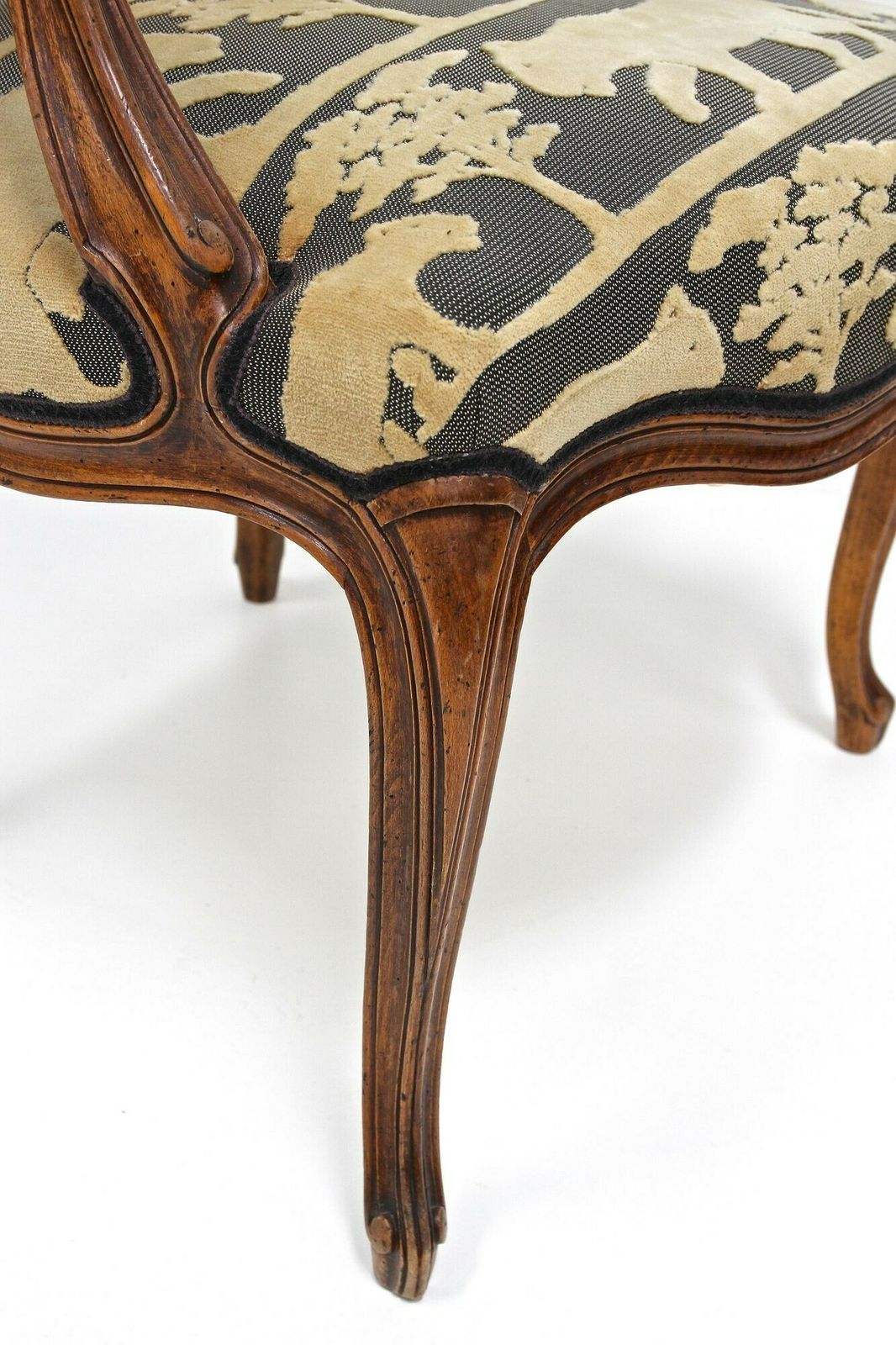 photo buy 19th Century Nutwood Armchair, Handcarved, At Ca. 1880