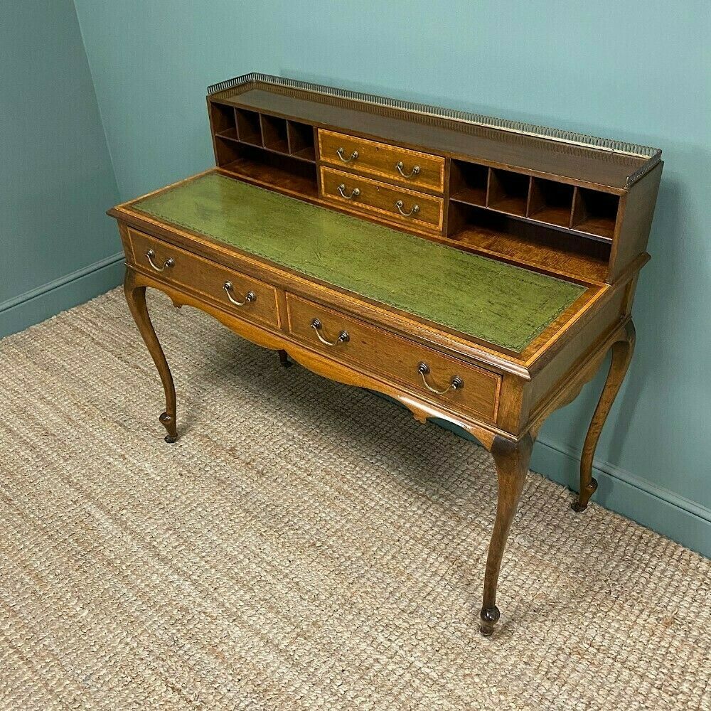 Fine Quality Edwardian Mahogany Antique Writing Desk photo Furniture