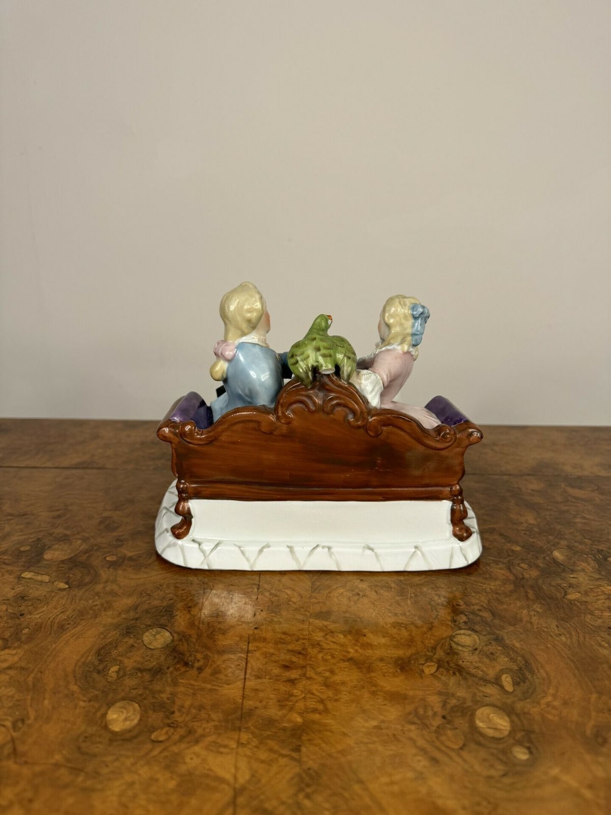 Victorian Continental Porcelain Figural Group photo furniture