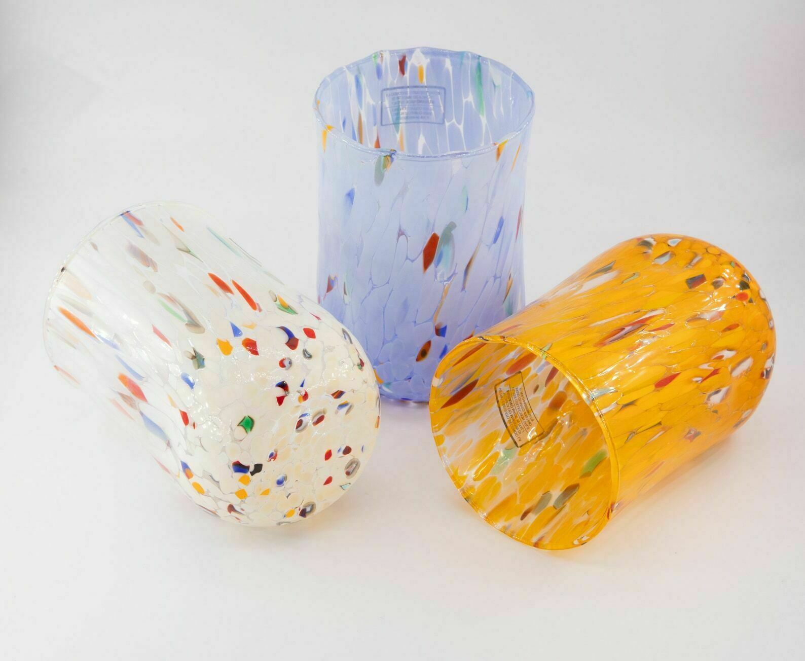 Panama City, Set Of 6 Murano Drink\Water Glasses Color "Multicolor" Handmade, Murano Glass, Made In Italy photo Home Decor