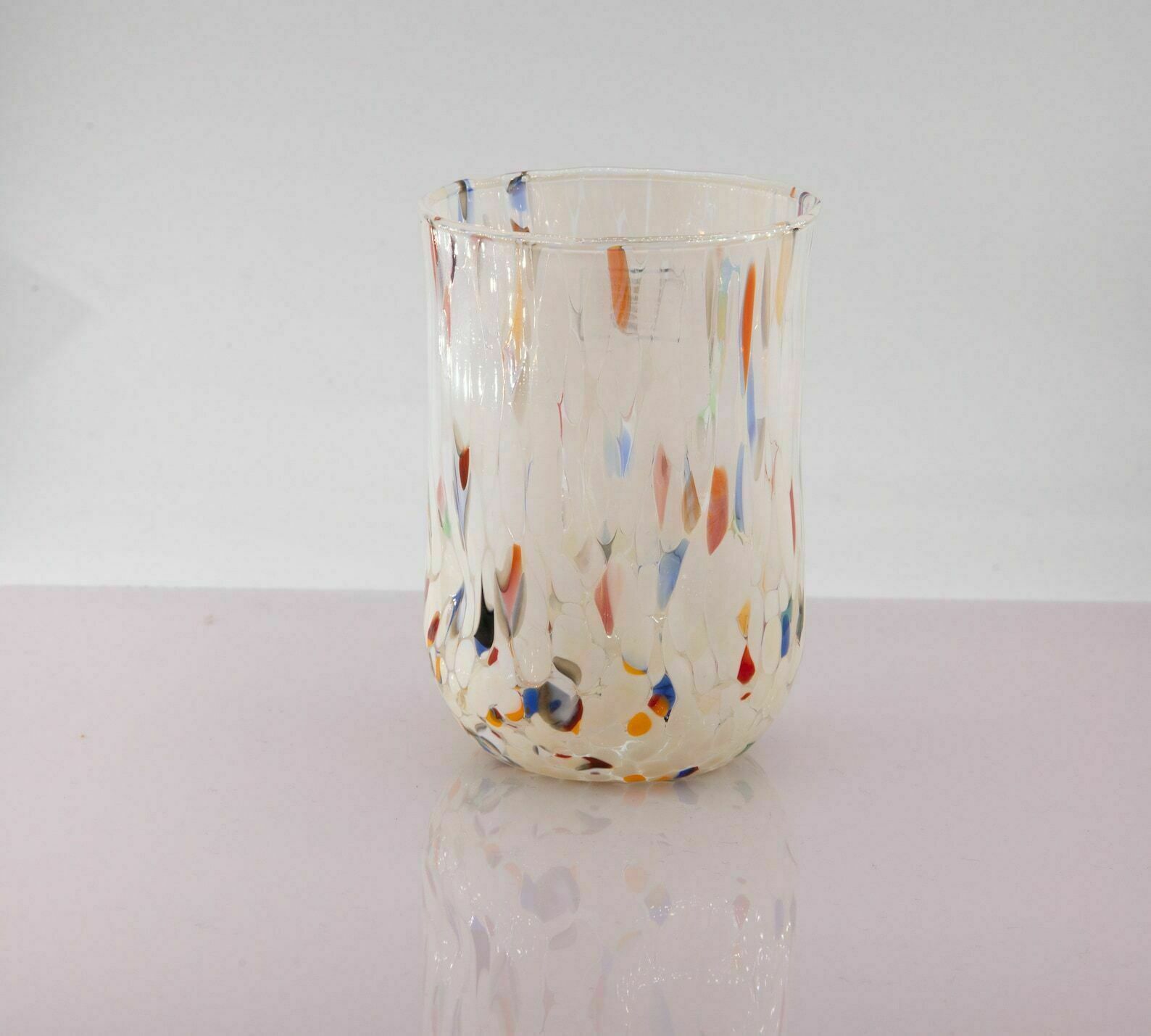Panama City, Set Of 6 Murano Drink\Water Glasses Color "Multicolor" Handmade, Murano Glass, Made In Italy photo vintage