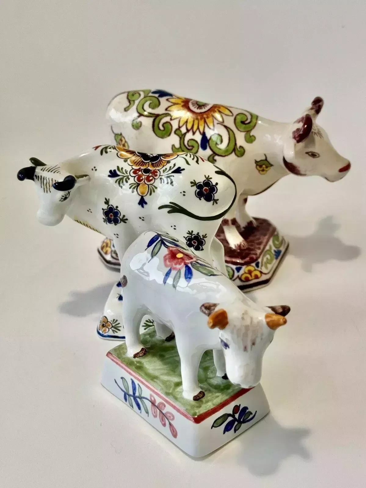 70.0 Rare Vintage Ceramic Faience Cow Hand Painted For Tiffany & Co photo