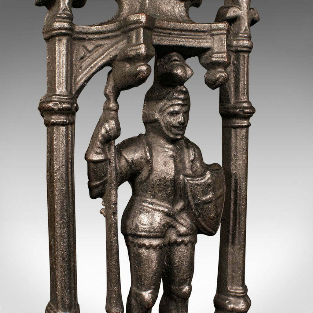 Heavy Antique Door Sentry, English Cast Iron, Knight Doorstop, Keeper, Victorian photo buy