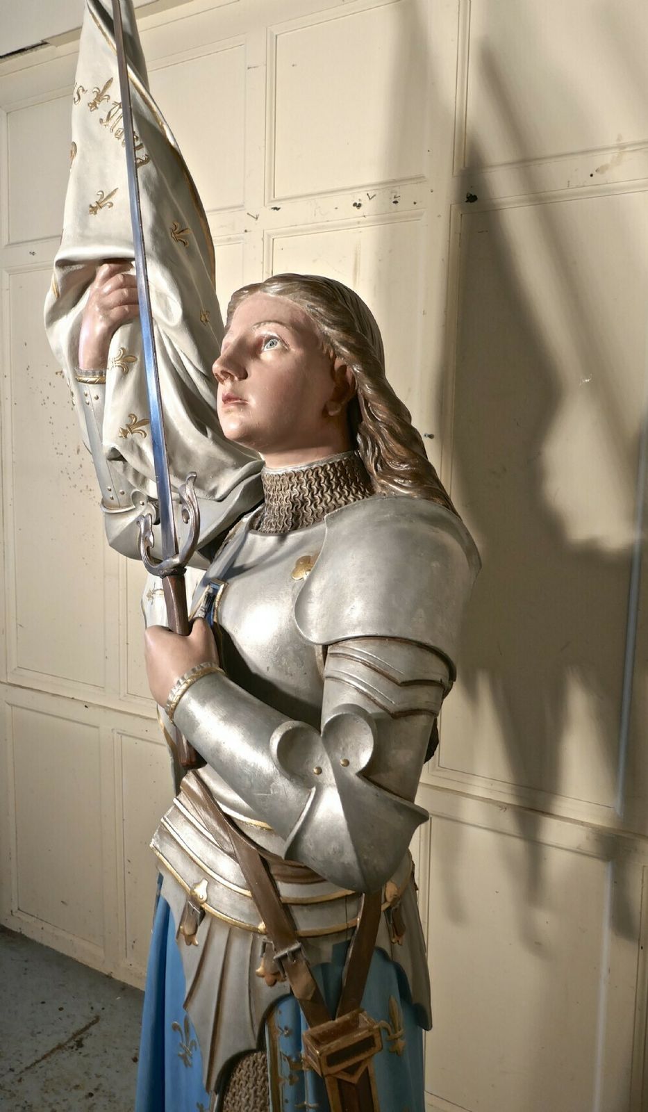 Saint Joan Of Arc Statue From A France, Signed Rouillard Angers photo buy