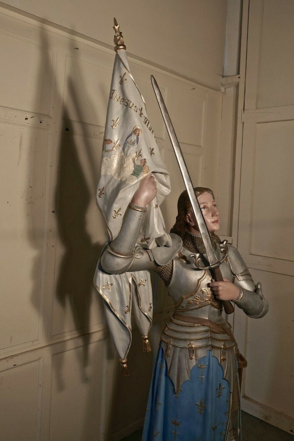 photo furniture Saint Joan Of Arc Statue From A France, Signed Rouillard Angers