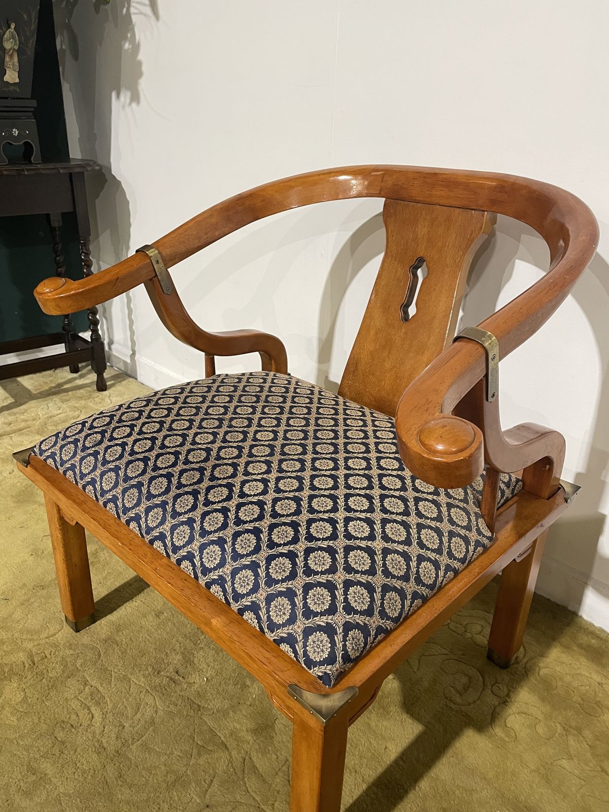 Chinese Style Reproduction Brass Bound Armchair photo buy