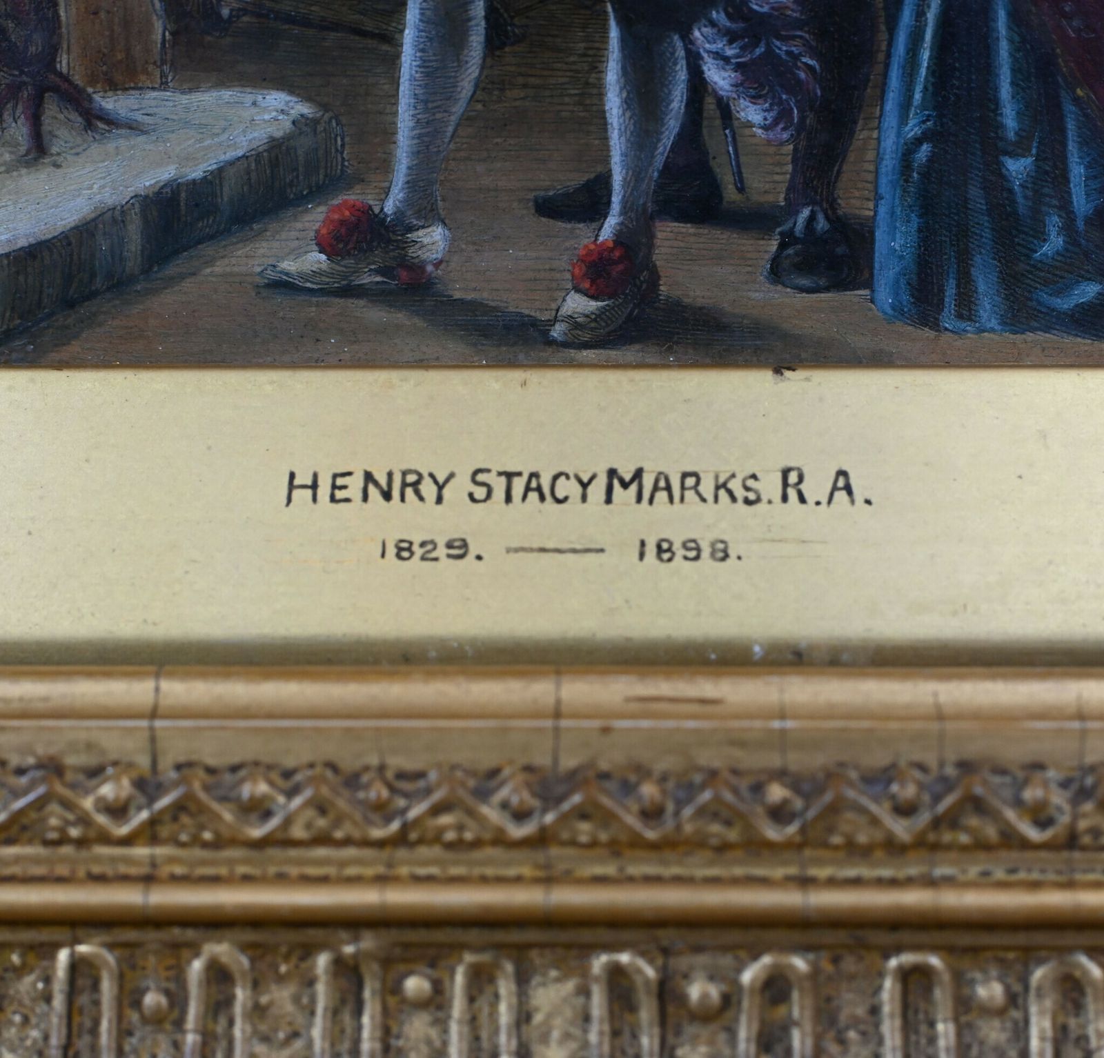 Victorian Oil Painting Shakespeare Portrait 1860 Signed photo for sale