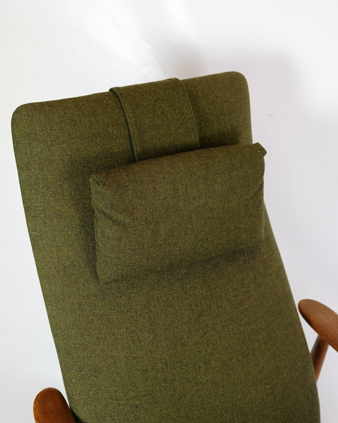 Set Of 2 Armchairs With Stool In Teak & Green Fabric By Alf Svensson For Fritz Hansen From 1960s photo Furniture