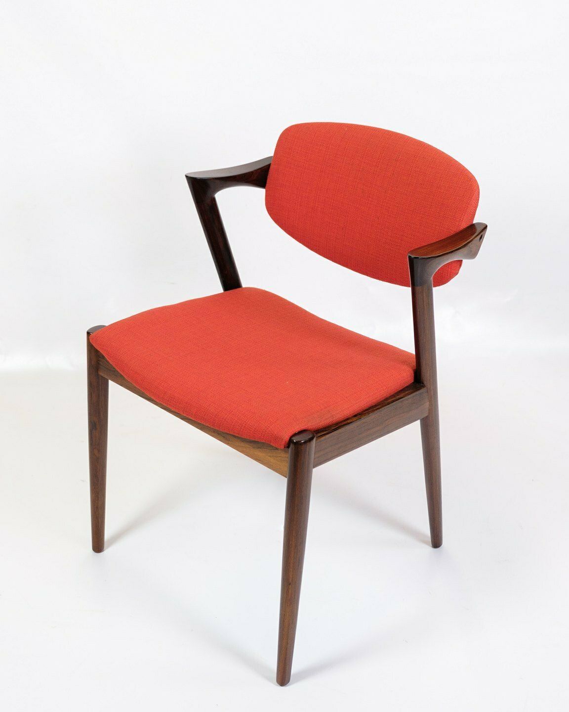 Set Of 6 Dining Table Chairs Model 42 In Rosewood By Kai Kristiansen  For Schou Andersen From 1960s photo for sale