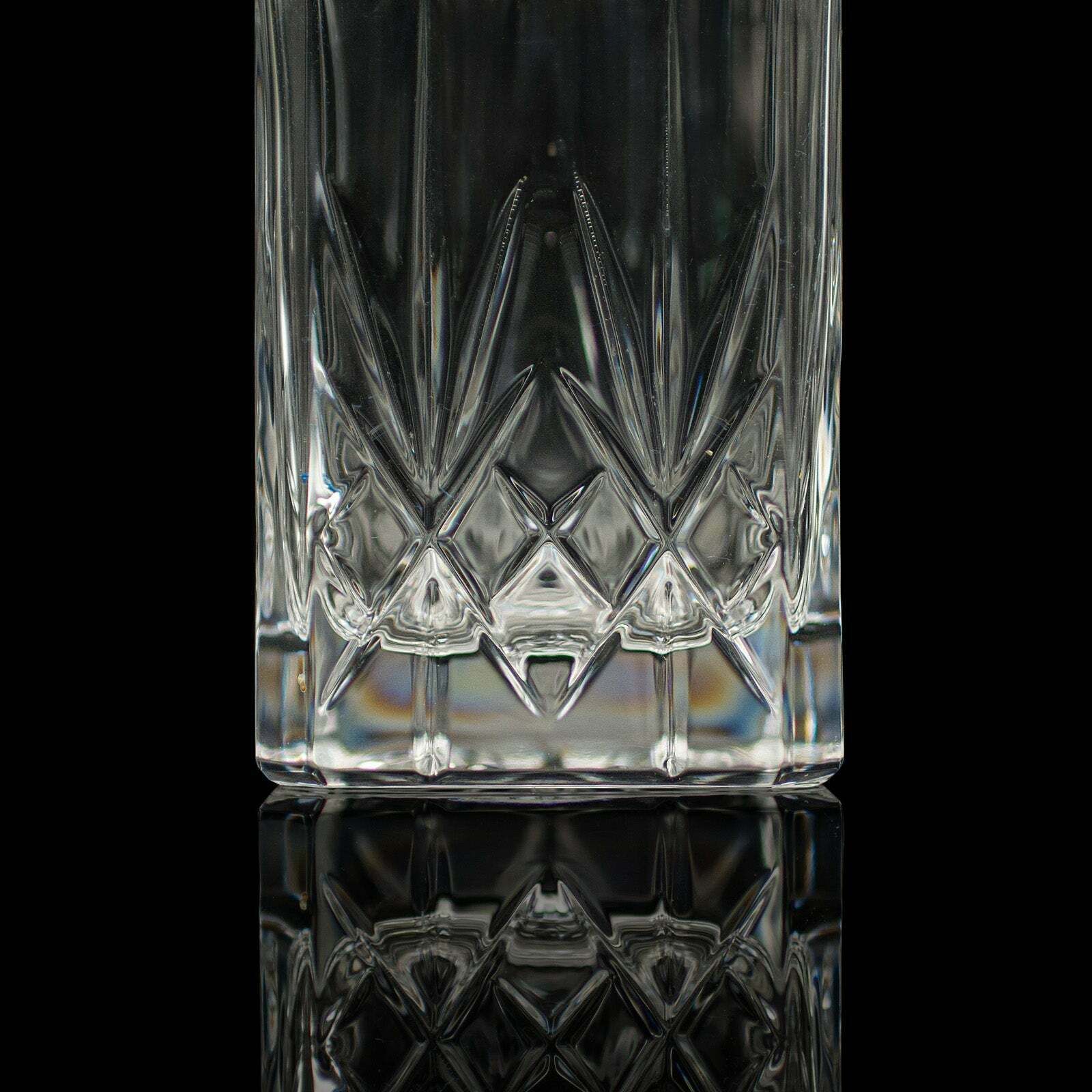 photo for sale Vintage Irish Whiskey Decanter, Cut Crystal Glass, Spirits, Bourbon, Mid Century